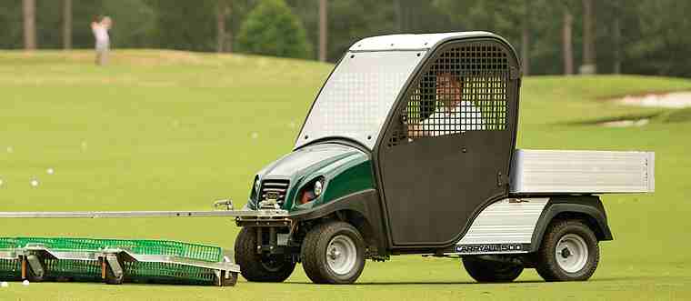 草坪多功能车用途广泛，适用于范围选择器，高尔夫球场维护等